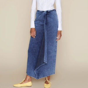 Vendôme Skirt in Dark Wash Denim