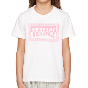 Versace Kids White Printed Cotton-Jersey T-shirt