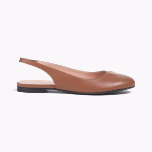 BALLY Embellished leather slingback flats