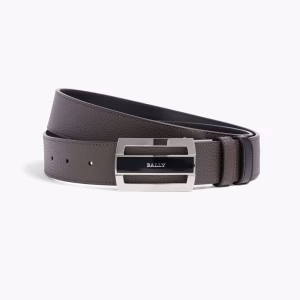 BALLY Fabazia reversible pebbled-leather belt