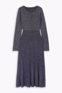 JOSEPH Ribbed lurex midi dress