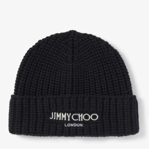 Yuki Black Cashwool Knit Hat
