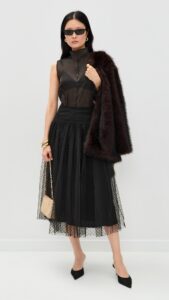 Zimmermann Tulle Dot Midi Skirt