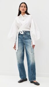Zimmermann Rebellion Poplin Wrap Blouse