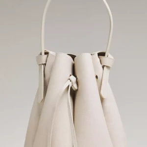 Laguna Cinched Vegan Leather Bucket Bag