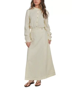 Point Wrap Maxi Skirt