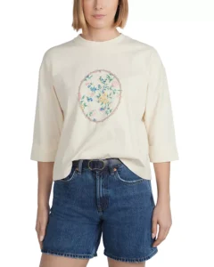 Point Graphic Roll Cuff Tee