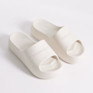 Tommy Jeans chunky slides in white