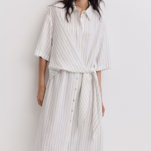 Tie-Detail Shirt Dress