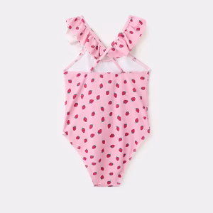 Strawberry-printed swimsuit