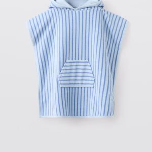 Striped poncho towel