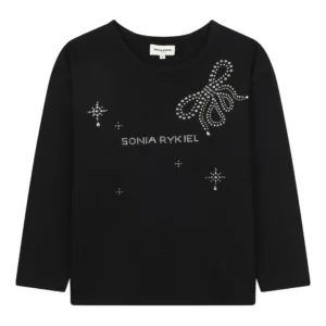 SONIA RYKIEL ENFANT crystal-embellished logo T-shirt