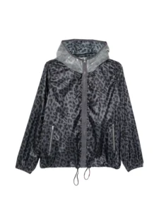 PINKO animal-print hooded jacket