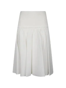 PINKO shirred ruffled midi skirt