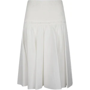 PINKO shirred ruffled midi skirt