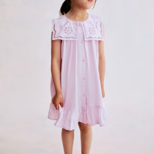 Cotton Dress with Sailor Collar