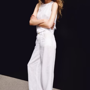 Double gauze top with ties