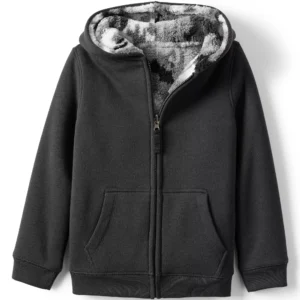 Kids Reversible Sherpa Fleece Hoodie