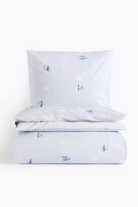 Patterned Cotton Duvet Cover Set