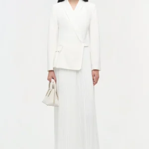 Alexandra Pleated Blazer Midi Dress
