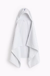 Embroidered-Detail Hooded Bath Towel