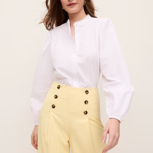 Embroidered Collar Blouse