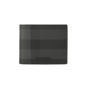 Check Slim Bifold Wallet Burberry - Charcoal Grey