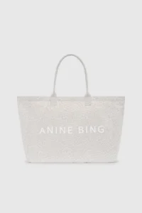 Leo Canvas Tote washed white leopard