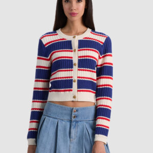 Dollie Striped Cable Cardigan