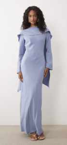 ASOS DESIGN maxi dress with cape scarf detail in light blue