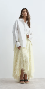 ARRANGE premium oversized shirt in white