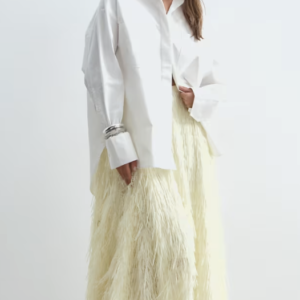 ARRANGE premium oversized shirt in white