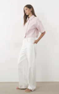 ASOS DESIGN boxy shirt in washed pink
