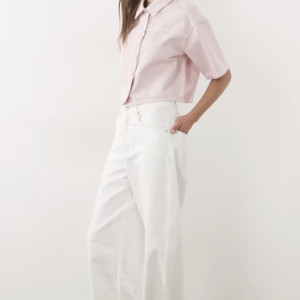 ASOS DESIGN boxy shirt in washed pink