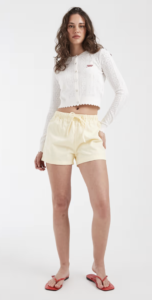 Tommy Jeans pointelle cardigan in white