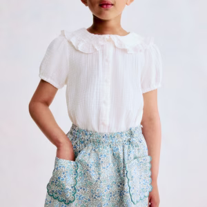 Floral-Print Poplin Skirt