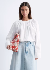 Gathered Cropped Blouse