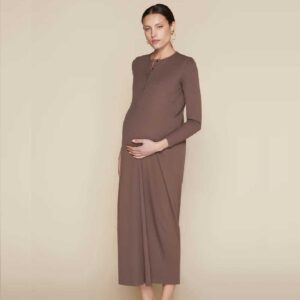 Avon Maternity Dress in Hazelnut
