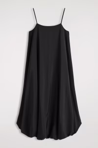 Bubble-Hem Midi Dress