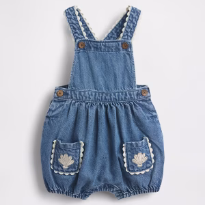 Baby Denim Shell Pocket Bubble Overalls
