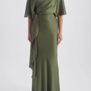Cascading Drape Dress Amsale