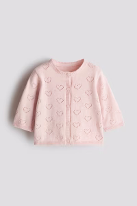 Cotton Pointelle Cardigan