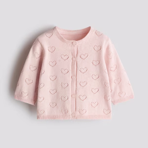 Cotton Pointelle Cardigan