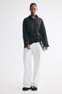 Scarf-Detail Shirt