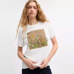 Floral Signature Square Classic T-Shirt In Organic Cotton