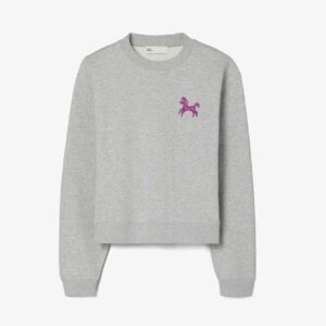 FRENCH TERRY PONY SWEATSHIRT gray / magenta