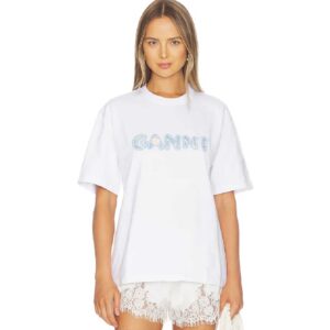 Ganni Heavy Cotton Jersey Relaxed Fit T-shirt