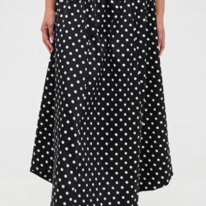 GANNI Printed Double Satin Corset Skirt