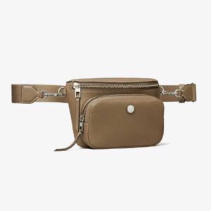 MINI PEBBLED BELT BAG wild mushroom