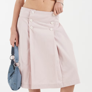 Motel Babete pleat skirt in sakura pink